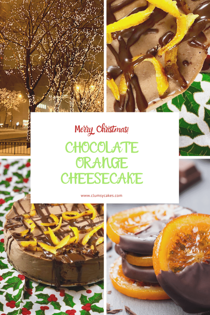 Christmas chocolate orange cheesecake